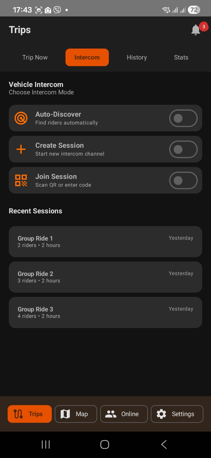 Motoristi.EU App - Settings